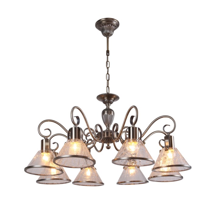 Люстра "Нина" 8x60Вт Е27 бронза 75x75x73см