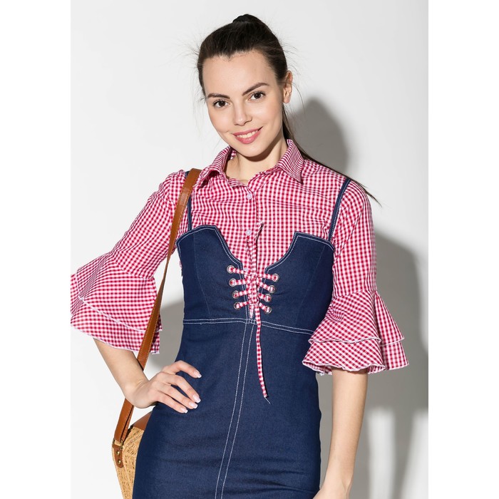 Костюм (рубашка, сарафан) женский 168 цвет красный, р-р 42