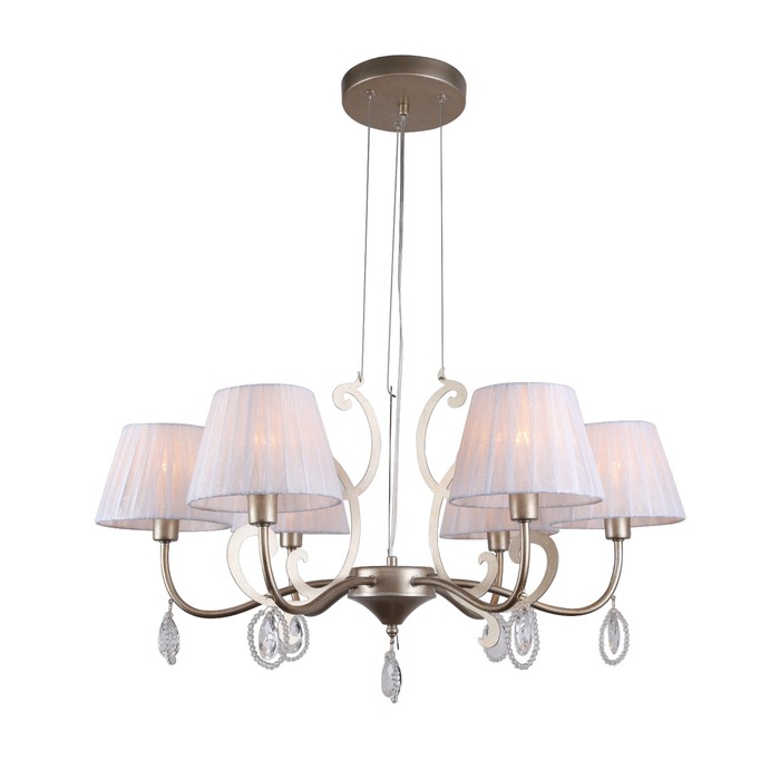 Люстра "Анюта" 6x40Вт Е14 серебро 68x68x66см