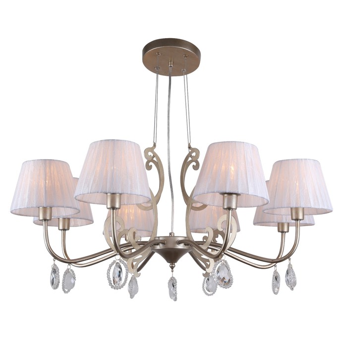 Люстра "Анюта" 8x40Вт Е14 серебро 76x76x68см