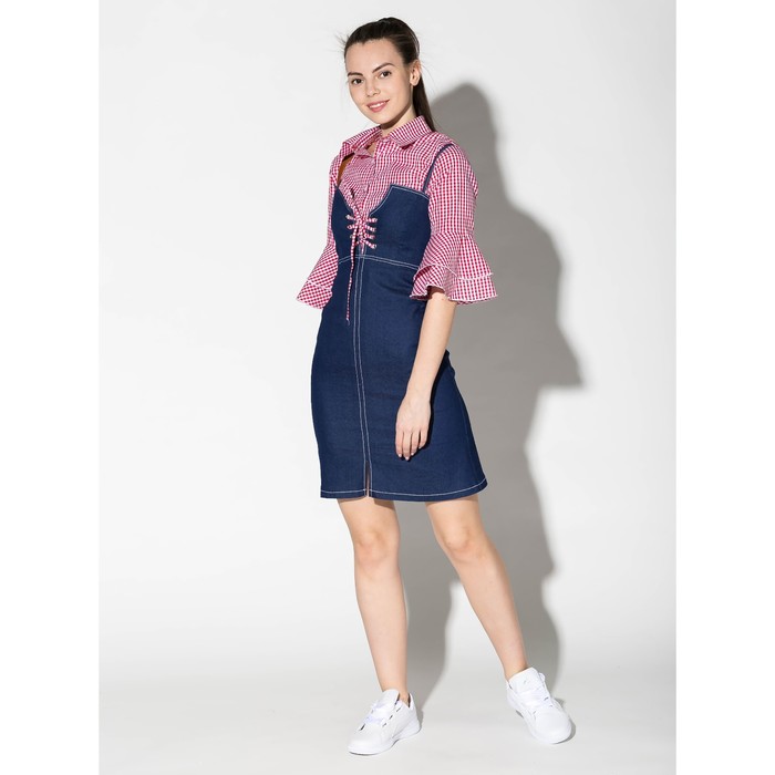 Костюм (рубашка, сарафан) женский 168 цвет красный, р-р 46