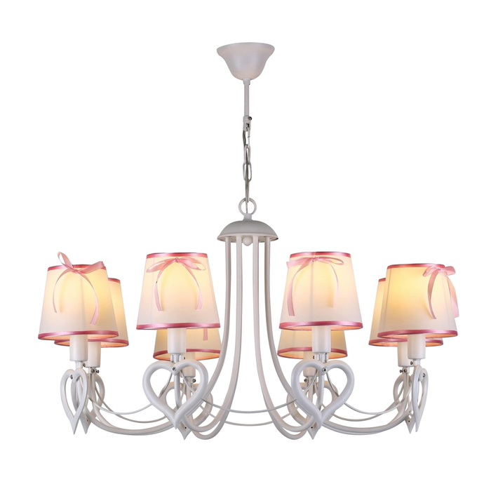 Люстра "Джульетта" 8x40Вт Е14 белый 71x71x59см