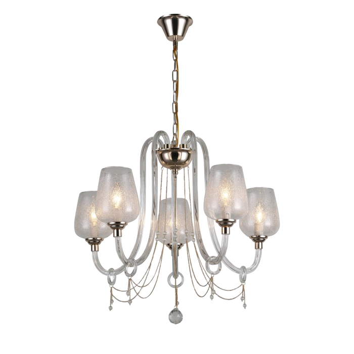 Люстра "Лауренсия" 5x40Вт Е14 золото 64x64x57см