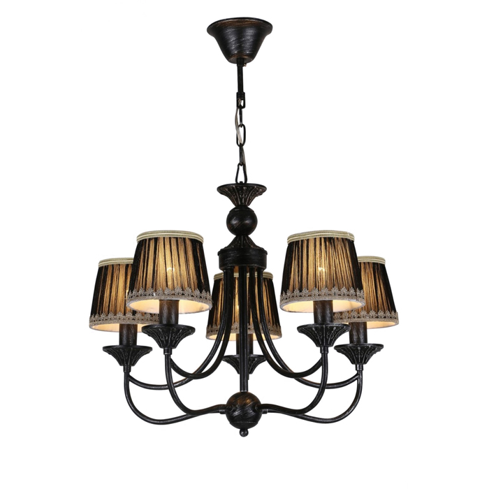 Люстра "Роберто" 5x40Вт Е14 черный 55x55x41см