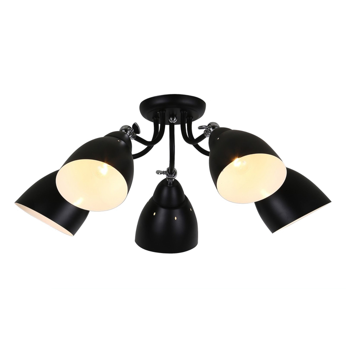 Люстра "Беркли" 5x60Вт Е27 черный 60x60x20см