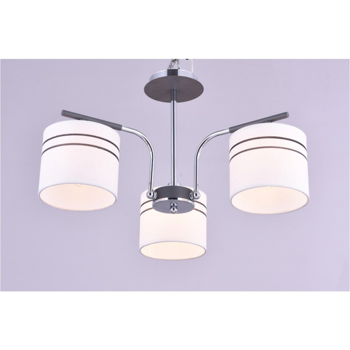 Люстра "Рона" 3x40Вт Е14 хром, серый 54x54x30см