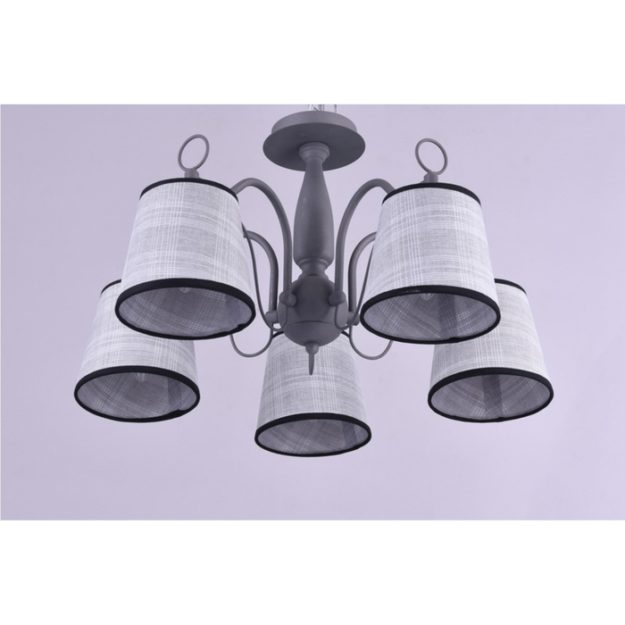 Люстра "Гудзон" 5x40Вт Е14 серый 62x62x30см