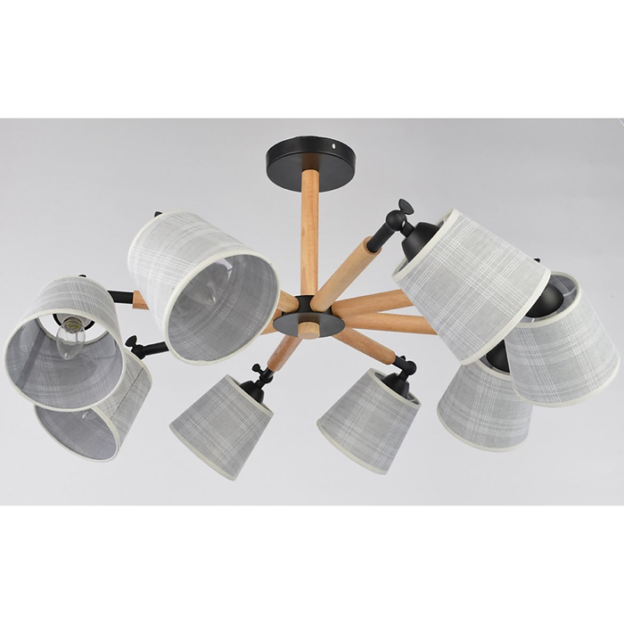 Люстра "Шарлотт" 8x40Вт Е14 белый, коричневый 70x70x40см