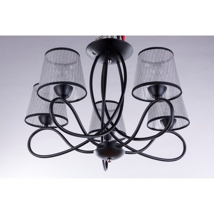 Люстра "Хлоя" 5x40Вт Е14 черный 60x60x40см