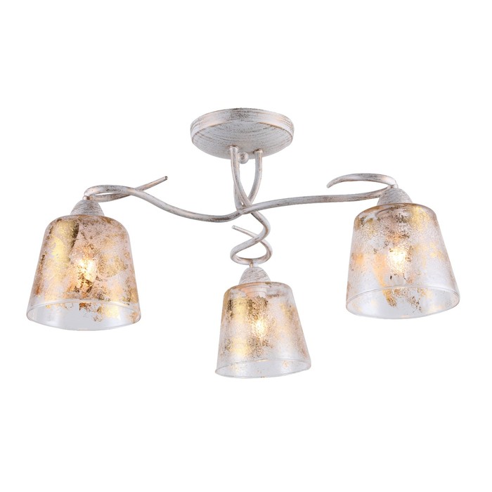 Люстра "Белый/золото" 3x40Вт Е14 белый, золото 66x26,5x66см