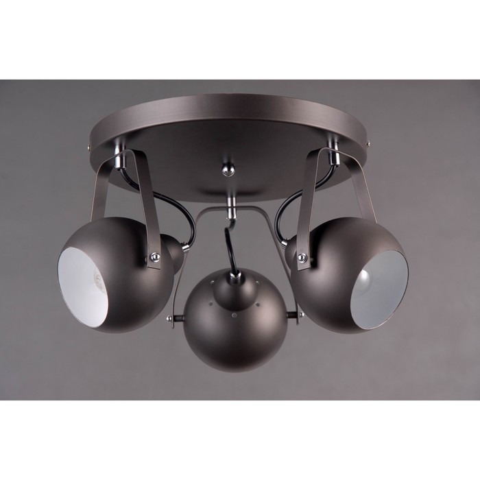 Светильник "Орландо" 3x40Вт Е14 серый, хром 38x38x23см