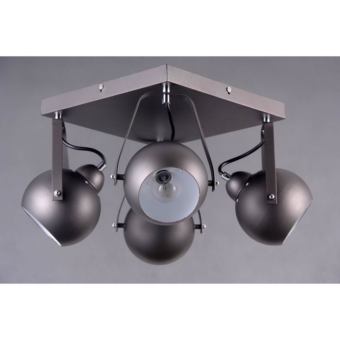 Светильник "Орландо" 4x40Вт Е14 серый, хром 39x39x23см