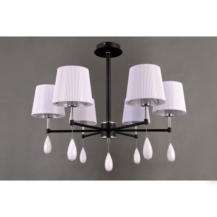 Люстра "Лена" 6x40Вт Е14 черный, хром 62x62x51см