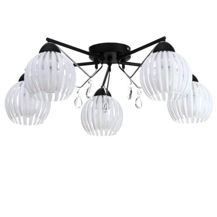 Люстра "Катунь" 5x40Вт Е27 черный, хром 61x61x19см