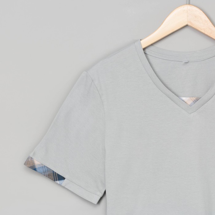 Комплект мужской (футболка, бриджи) 9.23 цвет серый, р-р 46