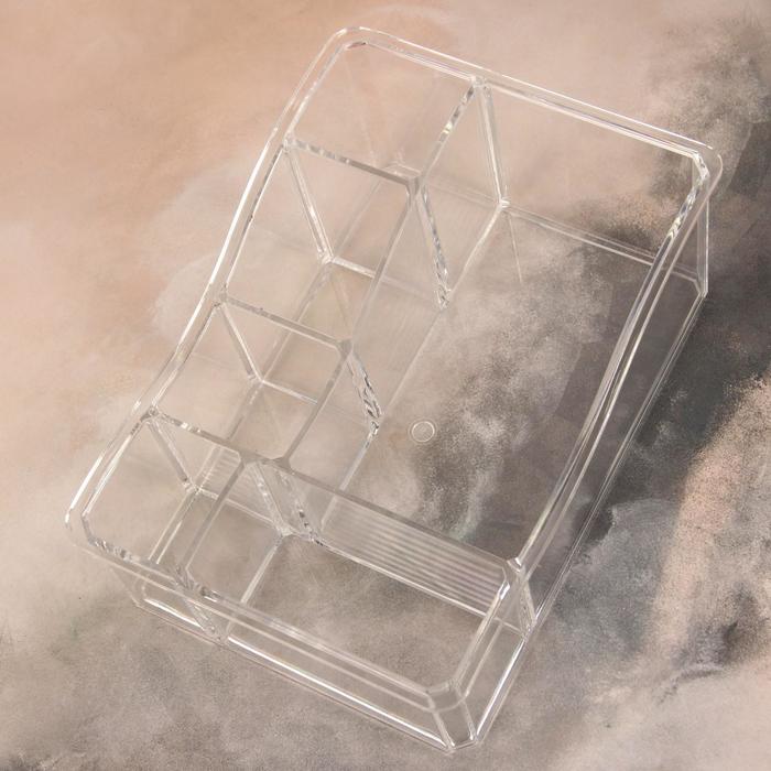 Органайзер для хранения косметических принадлежностей, 6 секций, цвет прозрачный
