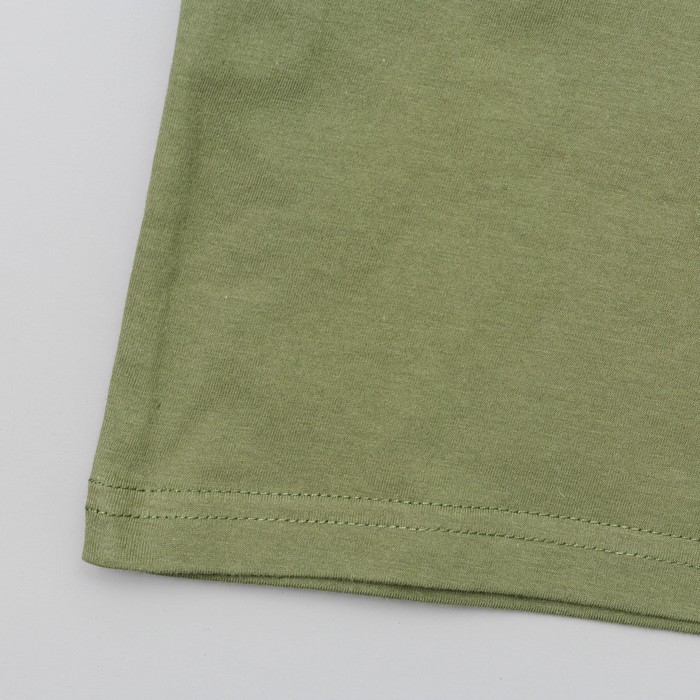 Комплект мужской (футболка, шорты) М-834-26 цвет зелёный, р-р 48