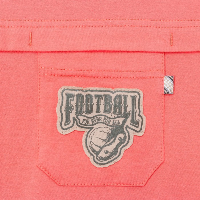 Комплект мужской (футболка, шорты) М-839-26 цвет коралл, р-р 56