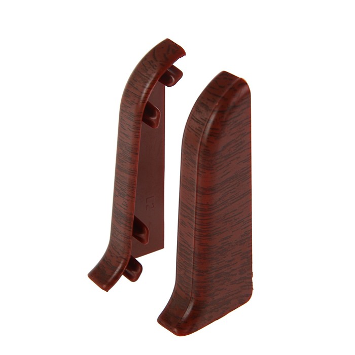 Торцевые (пара) для плинтуса 55 "Идеал Комфорт" Махагон