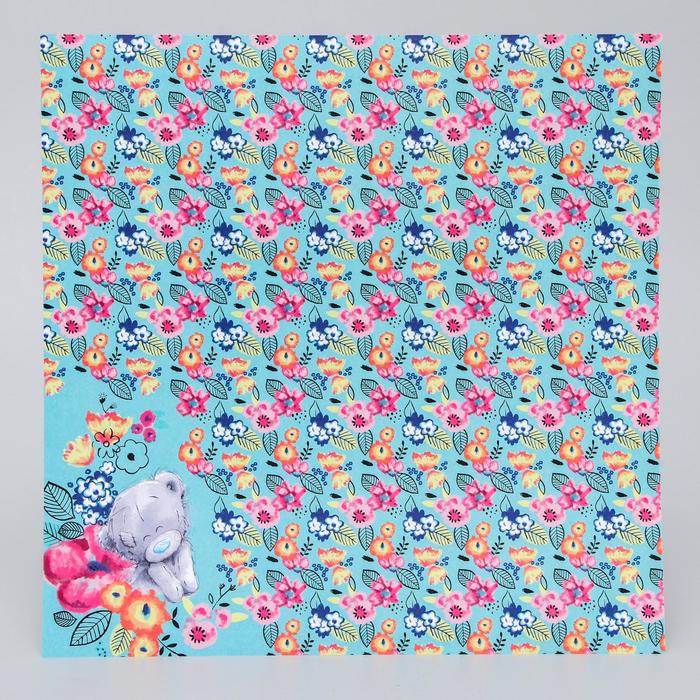 Бумага для скрапбукинга Me to you Цветы "Букетик", 30.5х30.5 см 180 гр/м