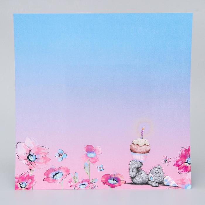 Бумага для скрапбукинга Me to you Цветы "Счастливый день", 30.5х30.5 см 180 гр/м