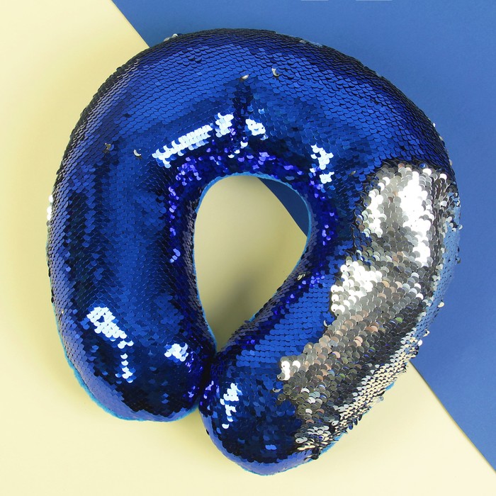 Подголовник "Великолепный хамелеон" серо-синий