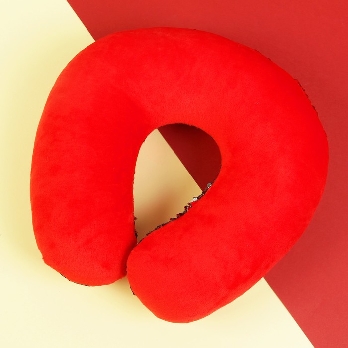 Подголовник "Великолепный хамелеон" серо-красный