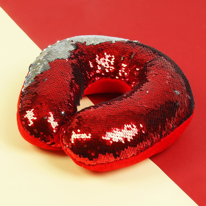 Подголовник "Великолепный хамелеон" серо-красный