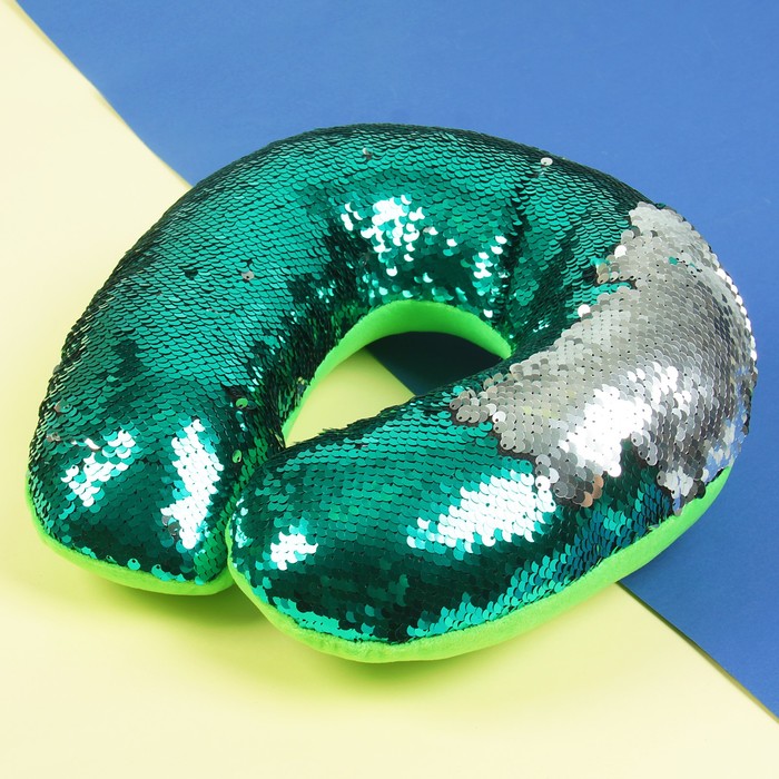 Подголовник "Великолепный хамелеон" серо-зелёный