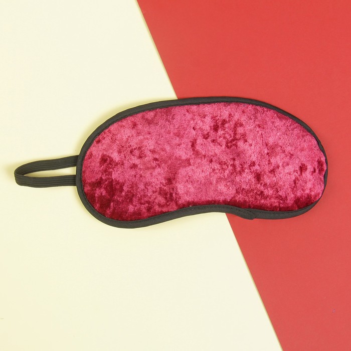 Подголовник "Бархат" ортопедический с маской для сна, цвет красный