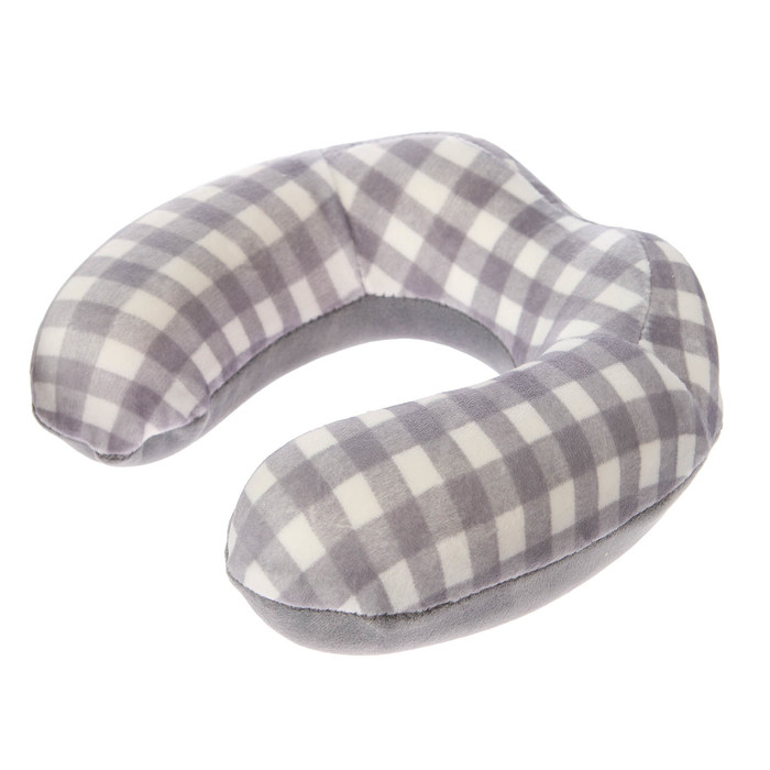 Подушка дорожная детская для шеи, цвет серый