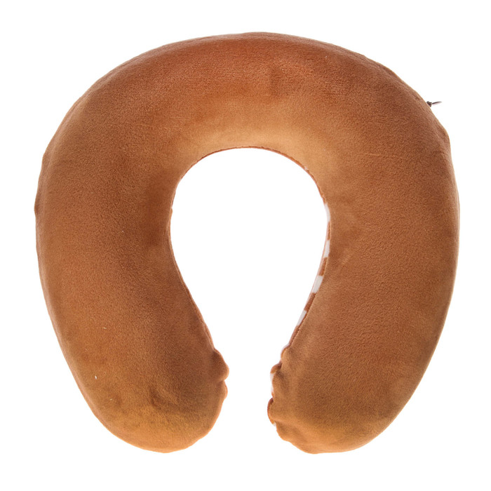 Подушка дорожная детская для шеи, цвет коричневый