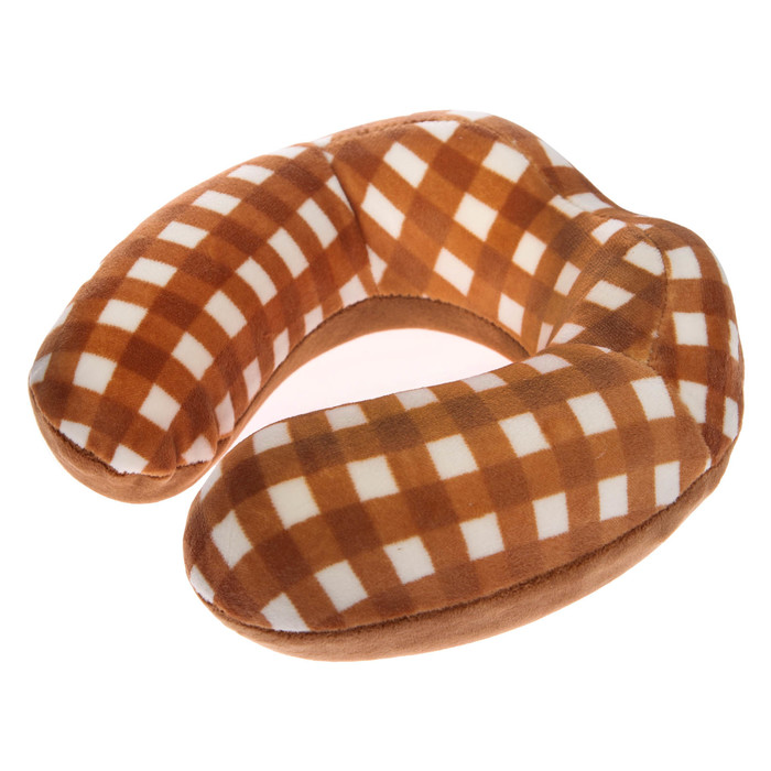 Подушка дорожная детская для шеи, цвет коричневый