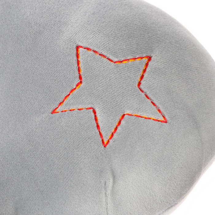 Подушка дорожная детская «Птичка» для шеи, цвет серый