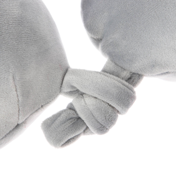 Подушка дорожная детская «Птичка» для шеи, цвет серый