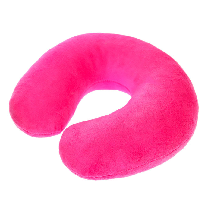 Подушка дорожная детская для шеи, цвет малиновый