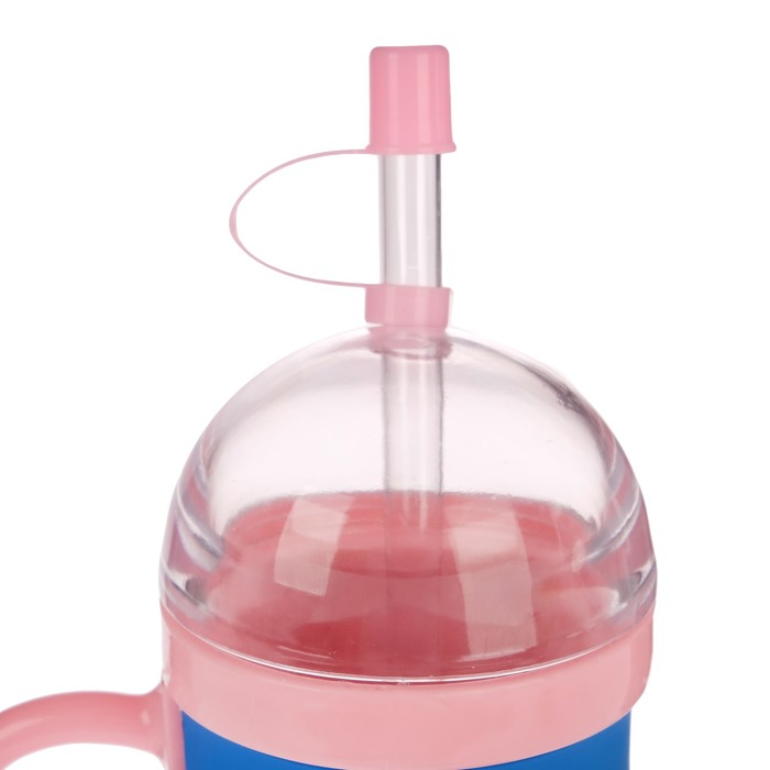 Поильник-кружка 2 в 1 «Совы» с трубочкой, 300 мл, от 9 мес., цвет розовый