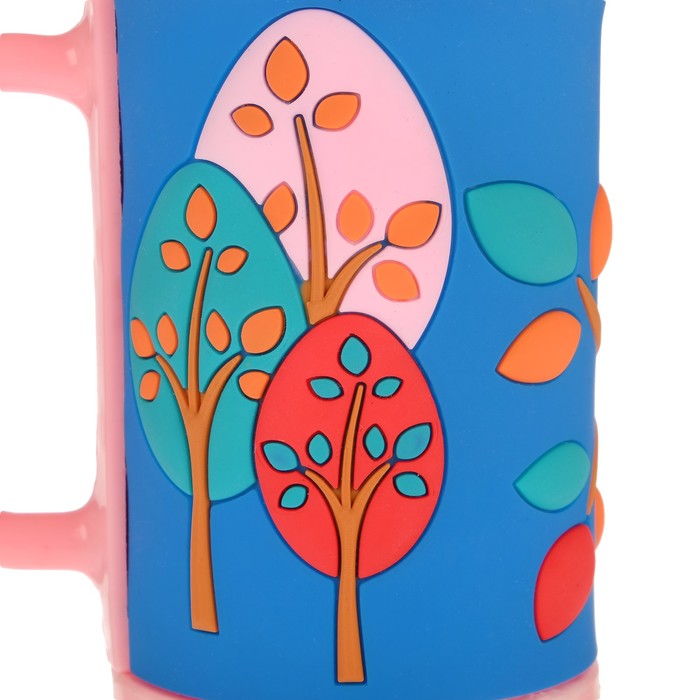 Поильник-кружка 2 в 1 «Совы» с трубочкой, 300 мл, от 9 мес., цвет розовый