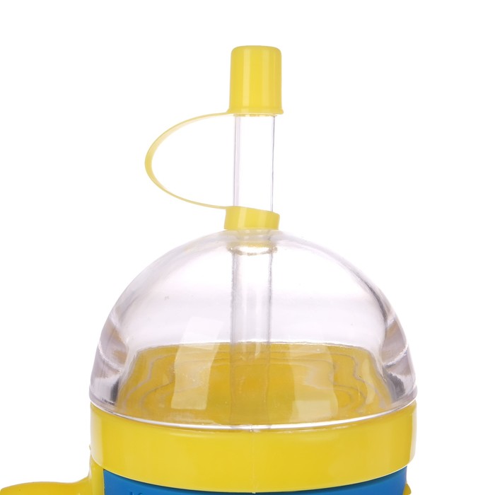 Поильник-кружка 2 в 1 «Космос» с трубочкой, 300 мл, от 9 мес., цвет жёлтый