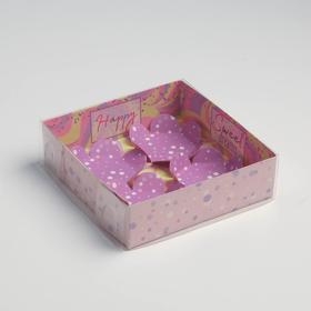 

Коробка для макарун с подложками с PVC крышкой Sweet dreams, 12 х 12 х 3 см