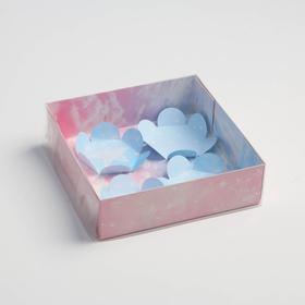 

Коробка для макарун с подложками с PVC крышкой «Вкус неба», 12 х 12 х 3 см