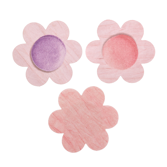 Коробка для макарун с подложками с PVC крышкой «Бабочки», 17 х 12 х 3 см