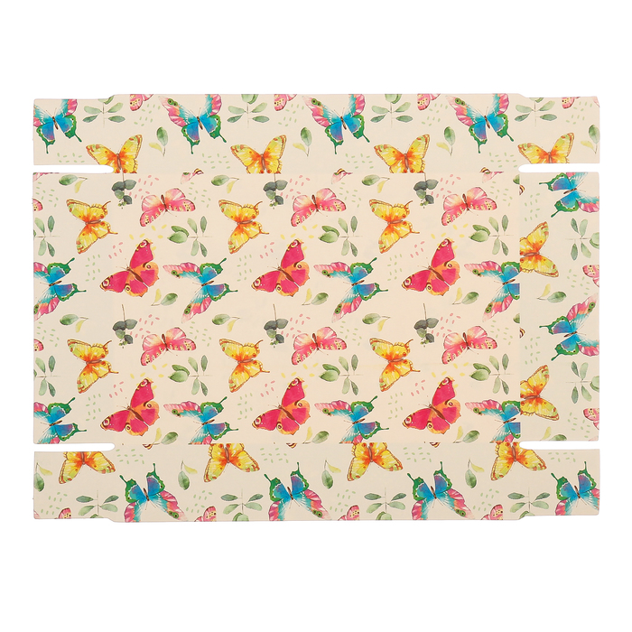 Коробка для макарун с подложками с PVC крышкой «Бабочки», 17 х 12 х 3 см