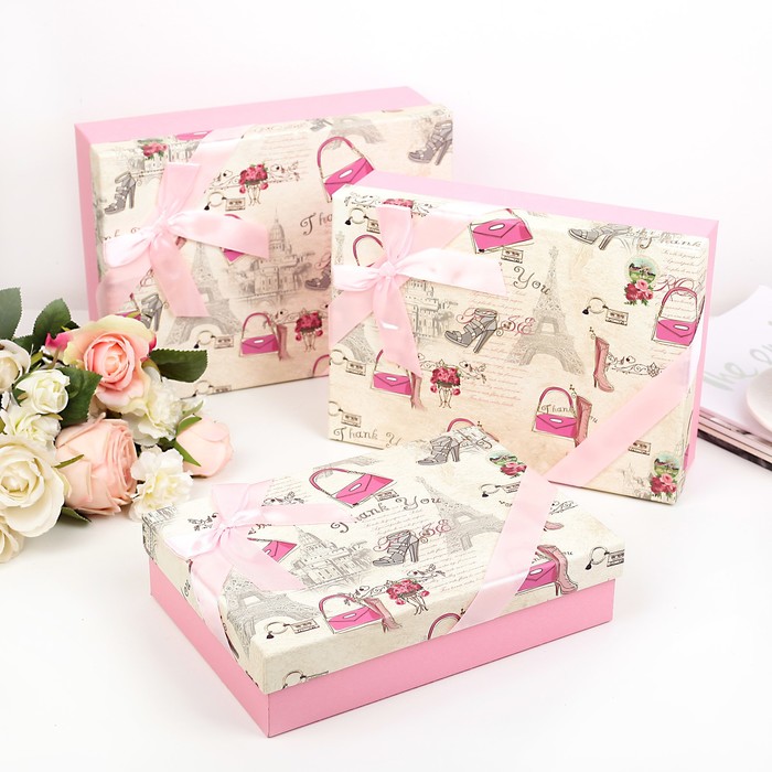 Набор коробок 3в1 29 х 21 х 9 - 26 х 18 х 6 см