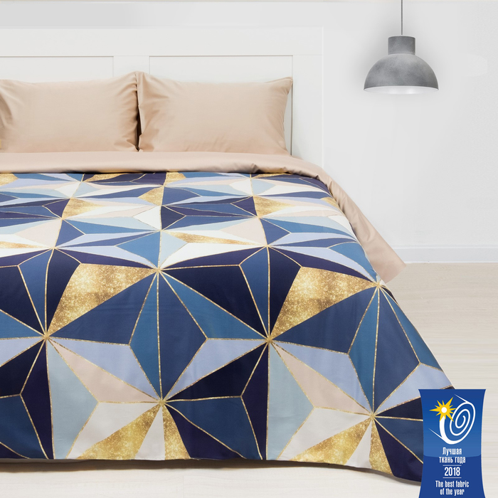 Постельное бельё "Этель" 2 сп Даймонд (вид 4) 175х215 см, 200х220 см, 50х70 см - 2 шт, мако-сатин