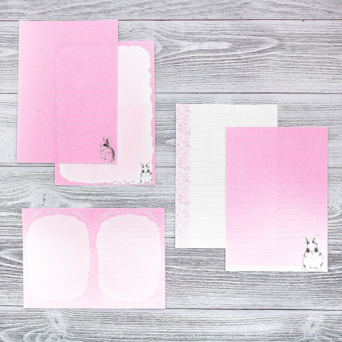 Набор многофункциональных листов и конвертов «Милый персонаж», конверт 22 х 11 см, листы 14,8 х 21 см