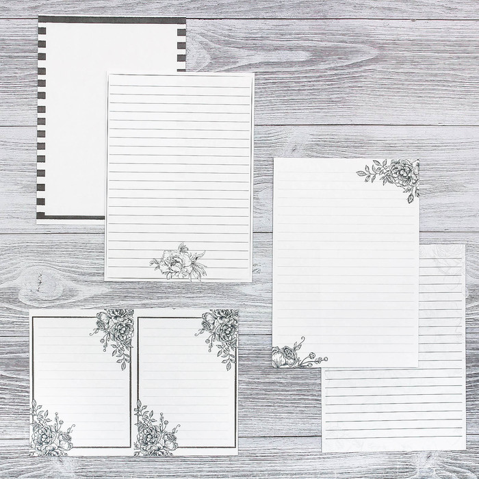 Набор многофункциональных листов и конвертов «Лаконичность», конверт 22 х 11 см, листы 14,8 х 21 см