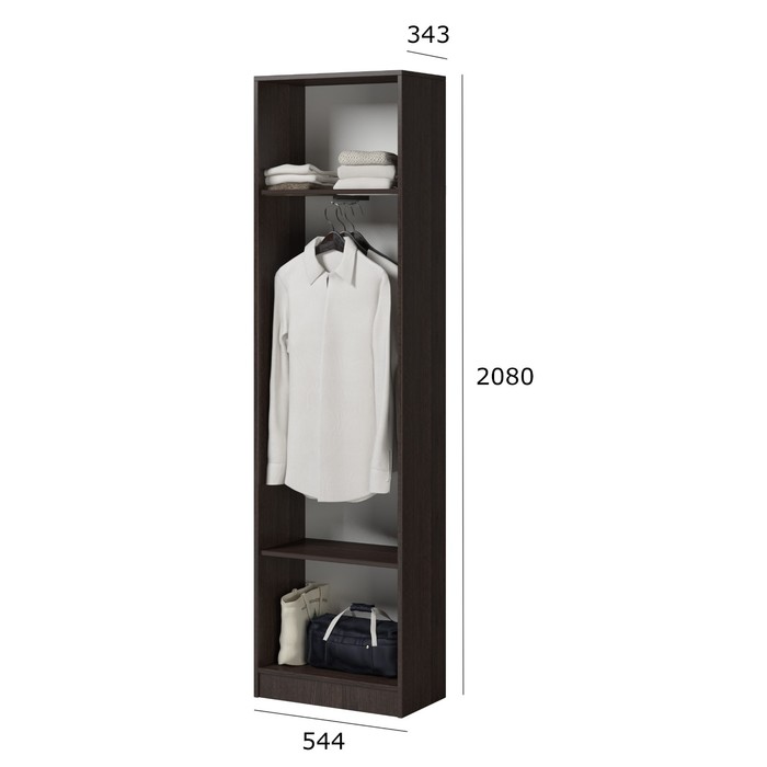 Шкаф Энтер 540х343х2080 венге/дуб молочный