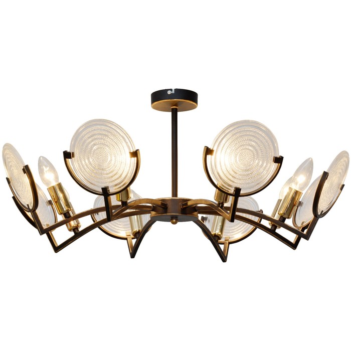 Люстра потолочная VIVIAN 8x60W E14 кофе, золото 75,2x75,2x30см