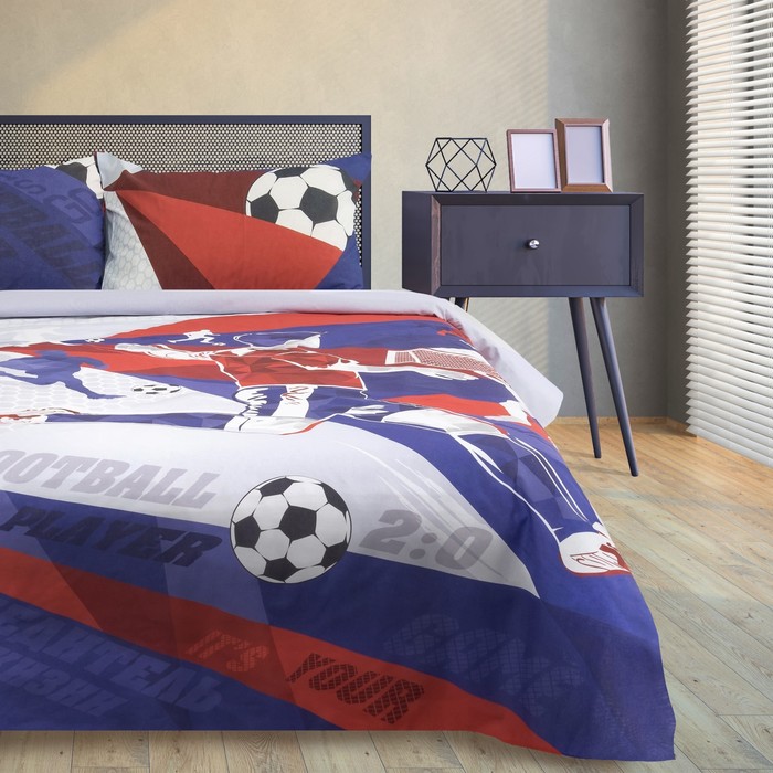 Постельное бельё "Этель" 2 сп Победитель 175х215 см, 200х220 см, 50х70 см - 2 шт, 100% хлопок, поплин